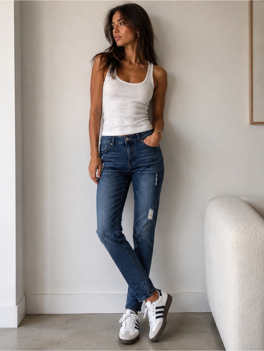 Democracy Ab Solution Skinny Jeans Women's Size 12 Distressed Stretch